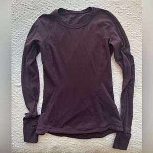 Burgundy lululemon long sleeve